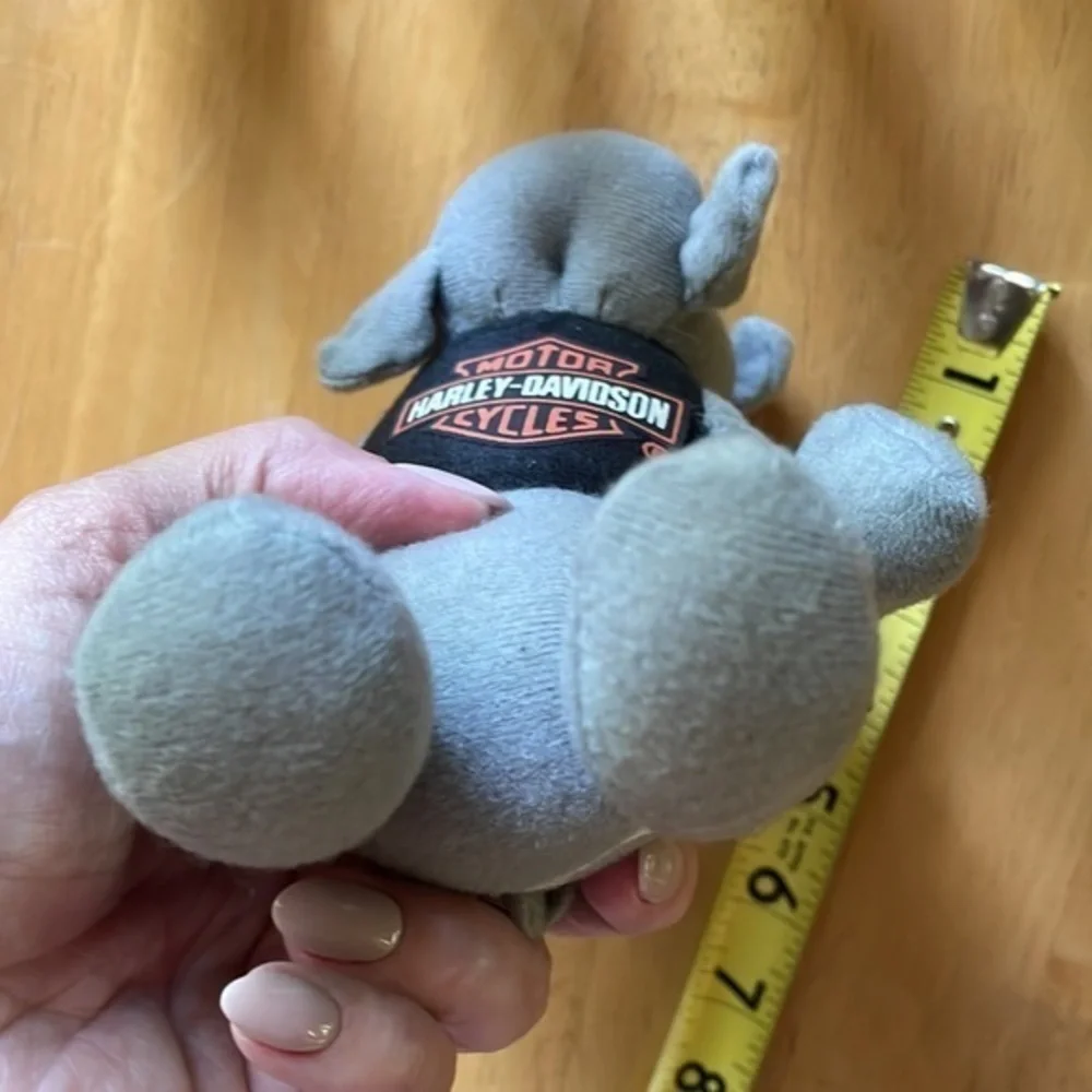 Harley‎ Davidson Motorcycles Gray Bulldog Stuffed Plush Toy Collectible